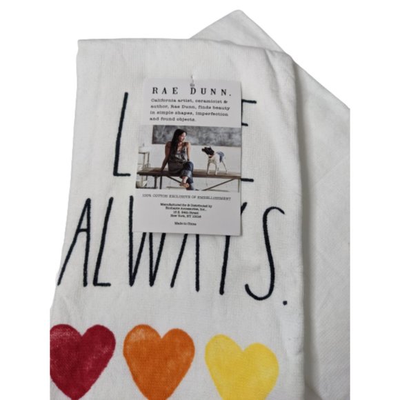 Rae Dunn Love Always Kitchen Towels - Picture 5 of 6